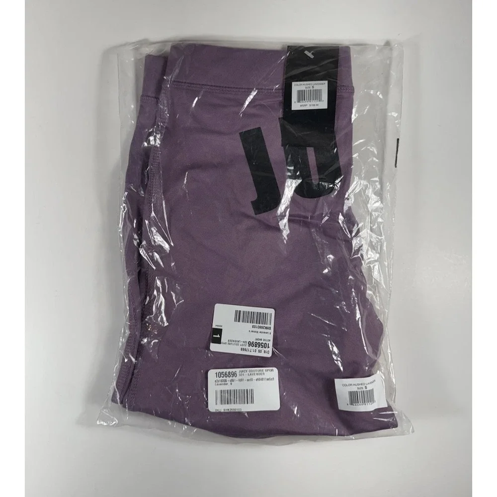 JUICY Couture Sport Active Shorts Gym Purple Black Women's Size S *NEW* $108